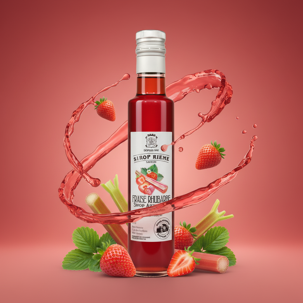 Sirop Rième fraise rhubarbe 25 cl
