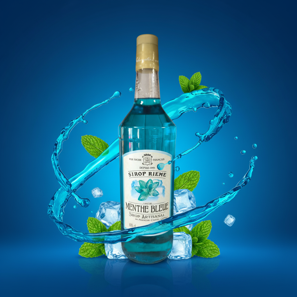 Sirop Rième menthe bleu 1L